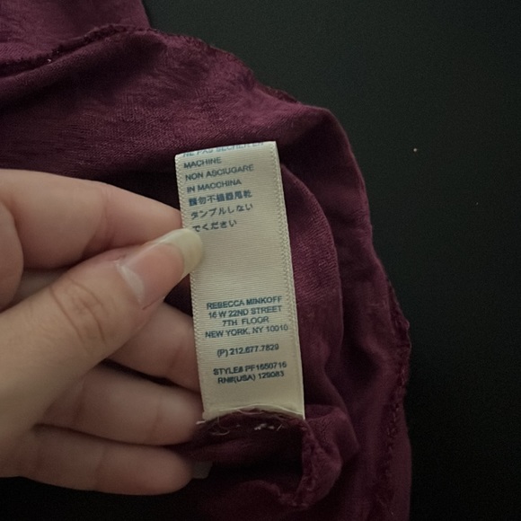 Rebecca Minkoff Short-Sleeve Tee, Size Extra Small, Color Purple/Red - Picture 5 of 5